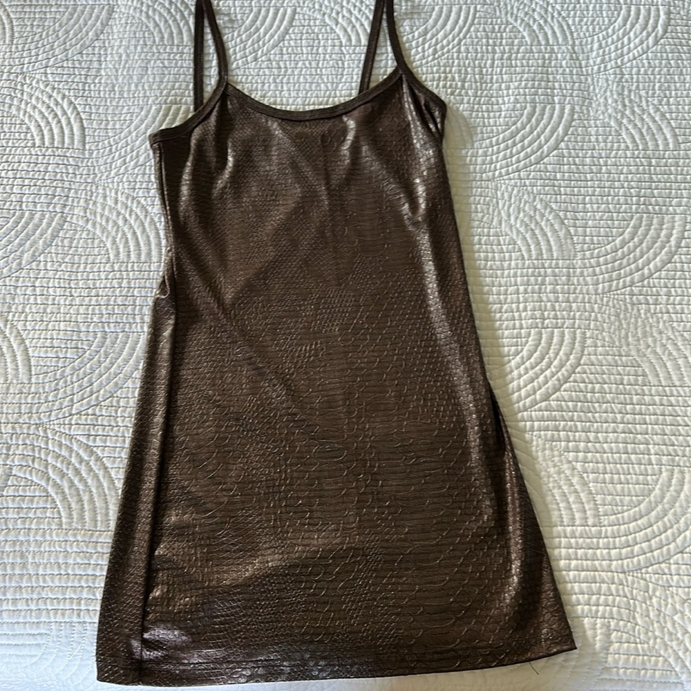 Faux Leather Embossed BKE Cami